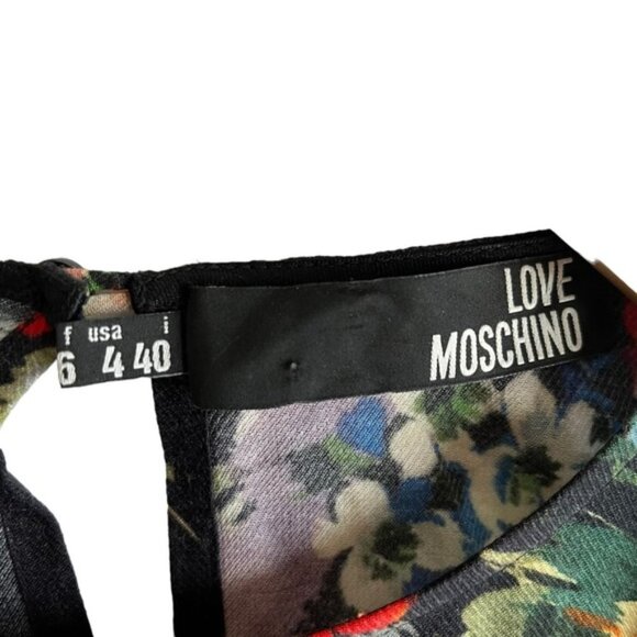 Love Moschino Dress US 4 Floral Long Sleeve Printed Dress - Picture 8 of 12